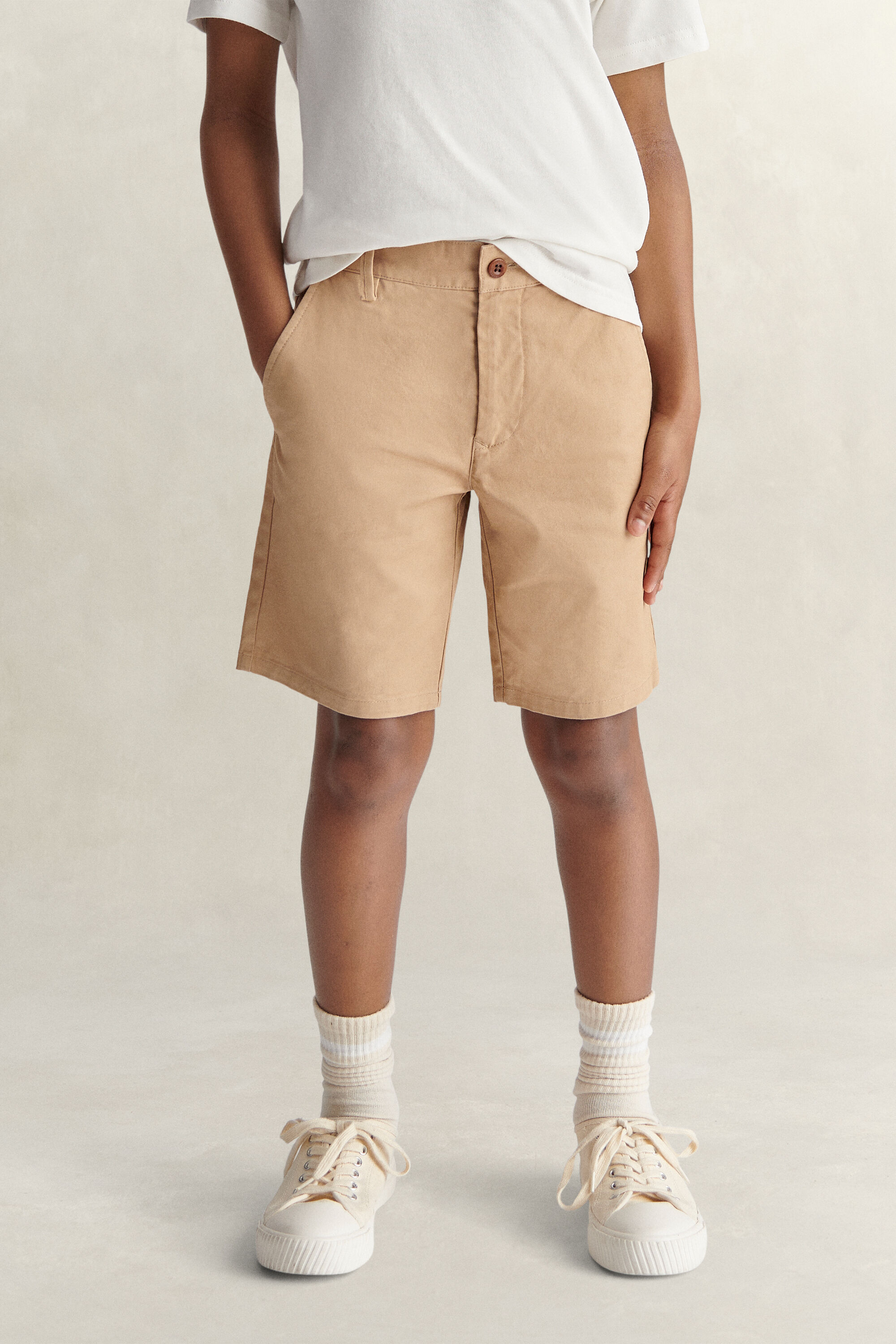 Teen Boys Chino Shorts — DARK KHAKI