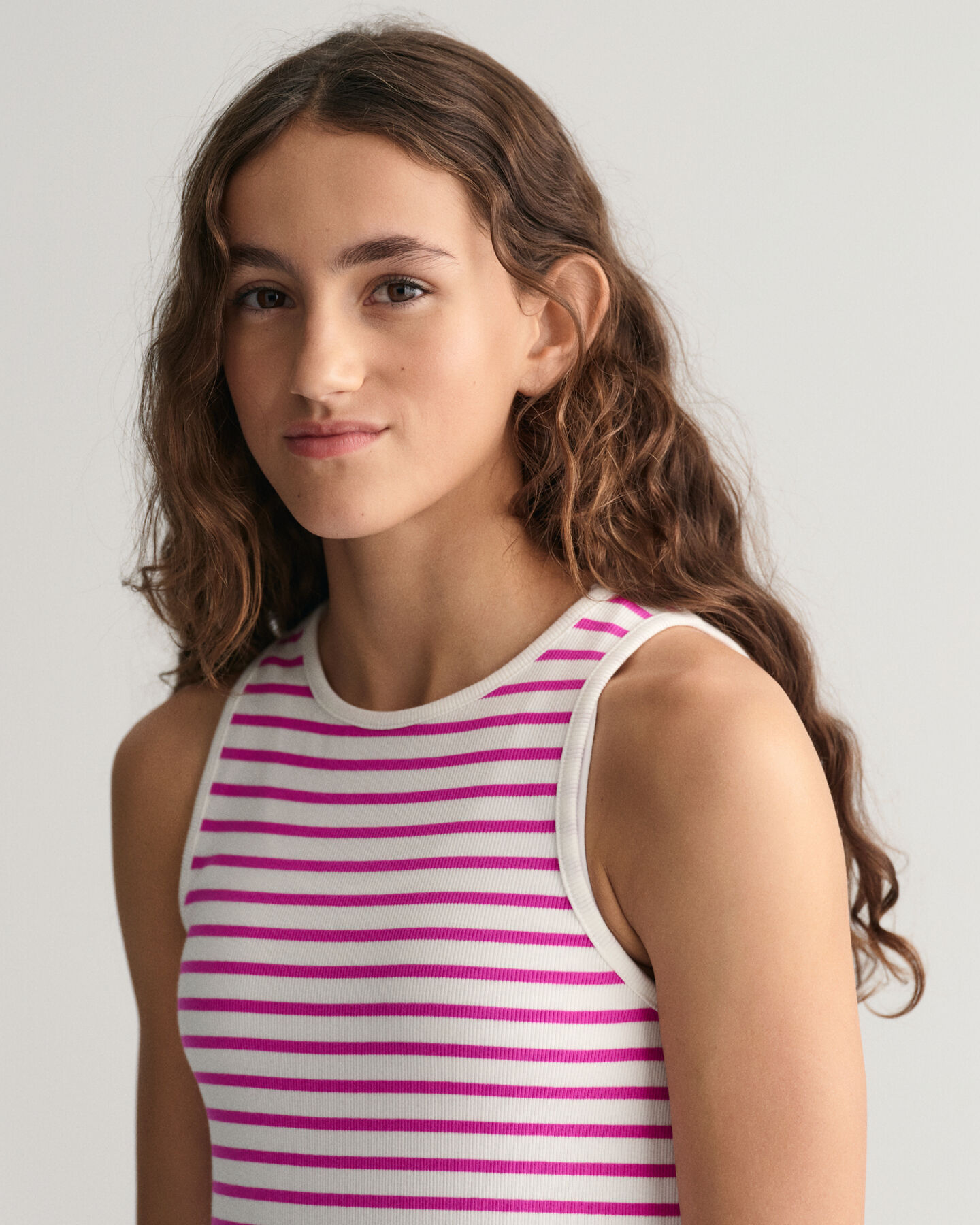Teen Girls Striped Rib Tank Dress