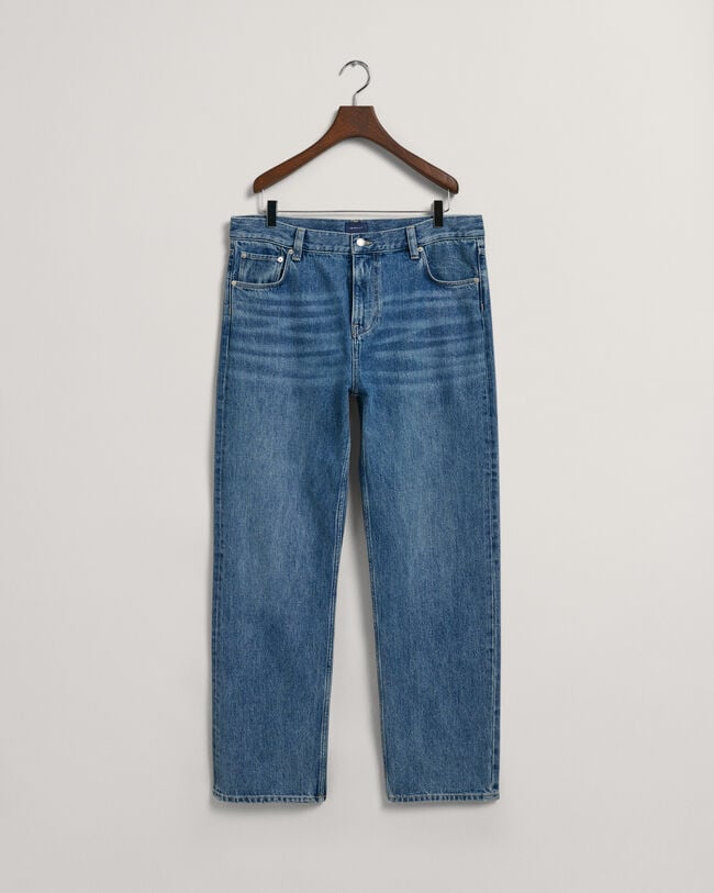 Relaxed Fit Stone Washed Jeans