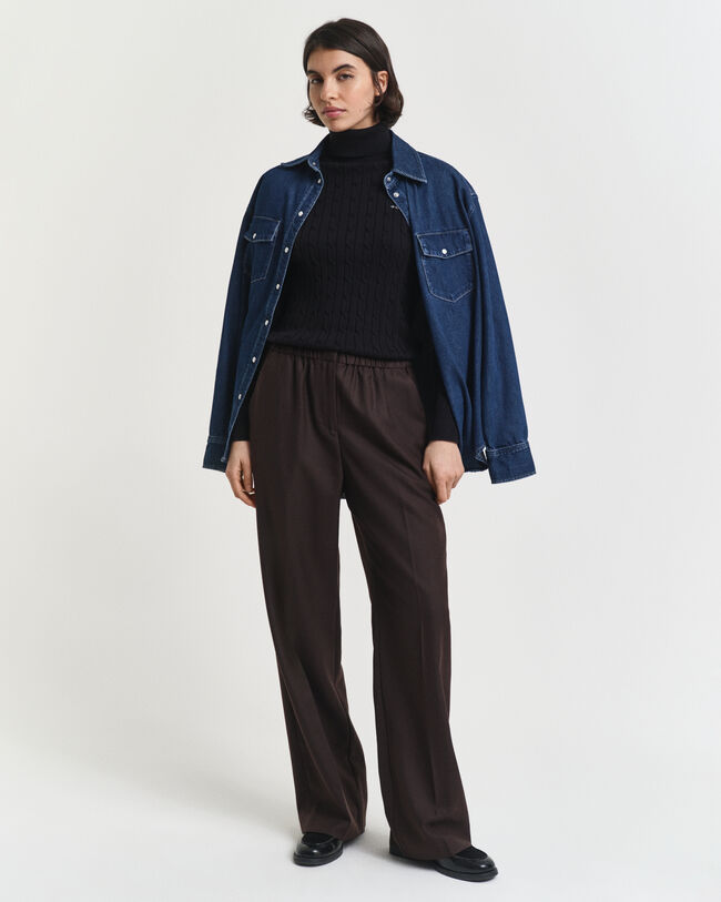 Wool Blend Pull-On Pants