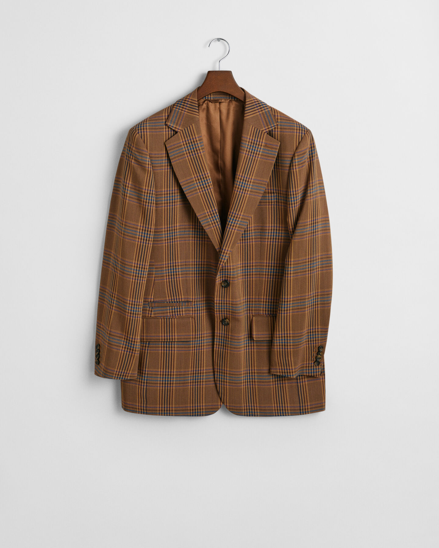 Relaxed Fit Checked Wool Blazer