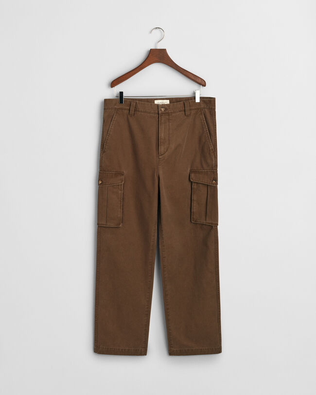 Regular Fit Cotton Twill Cargo Pants