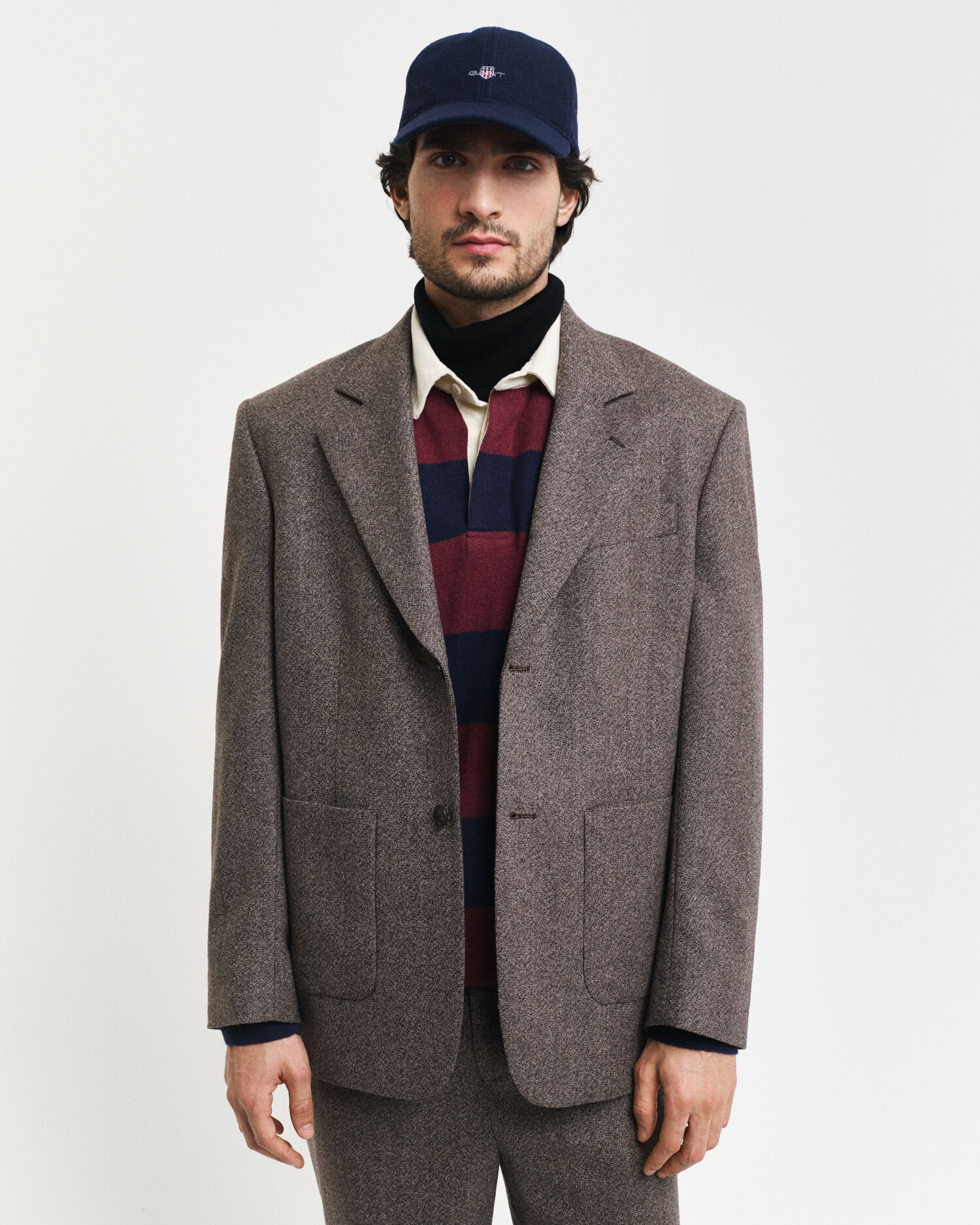 Blazer GANT Marron – Taille 46, Laine Mélangée, Coupe Regular, Occasion Très Bon État