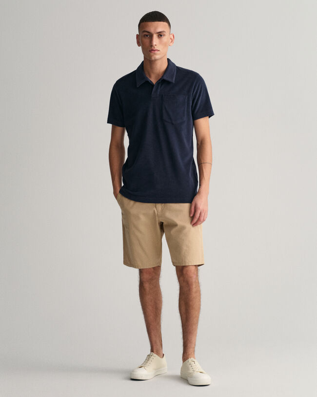 Terry Cloth Piqué Polo Shirt