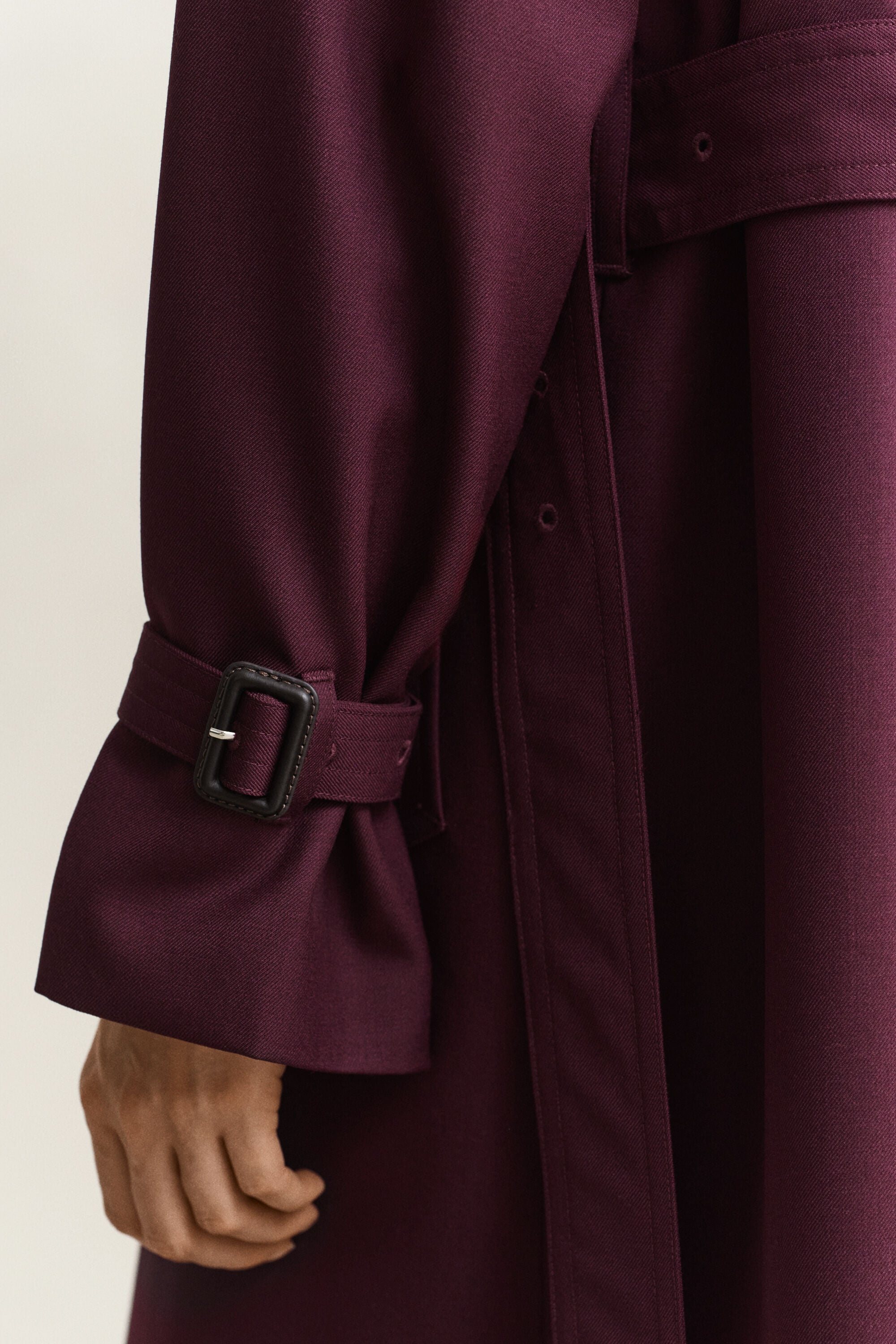 Wool Blend Trench Coat