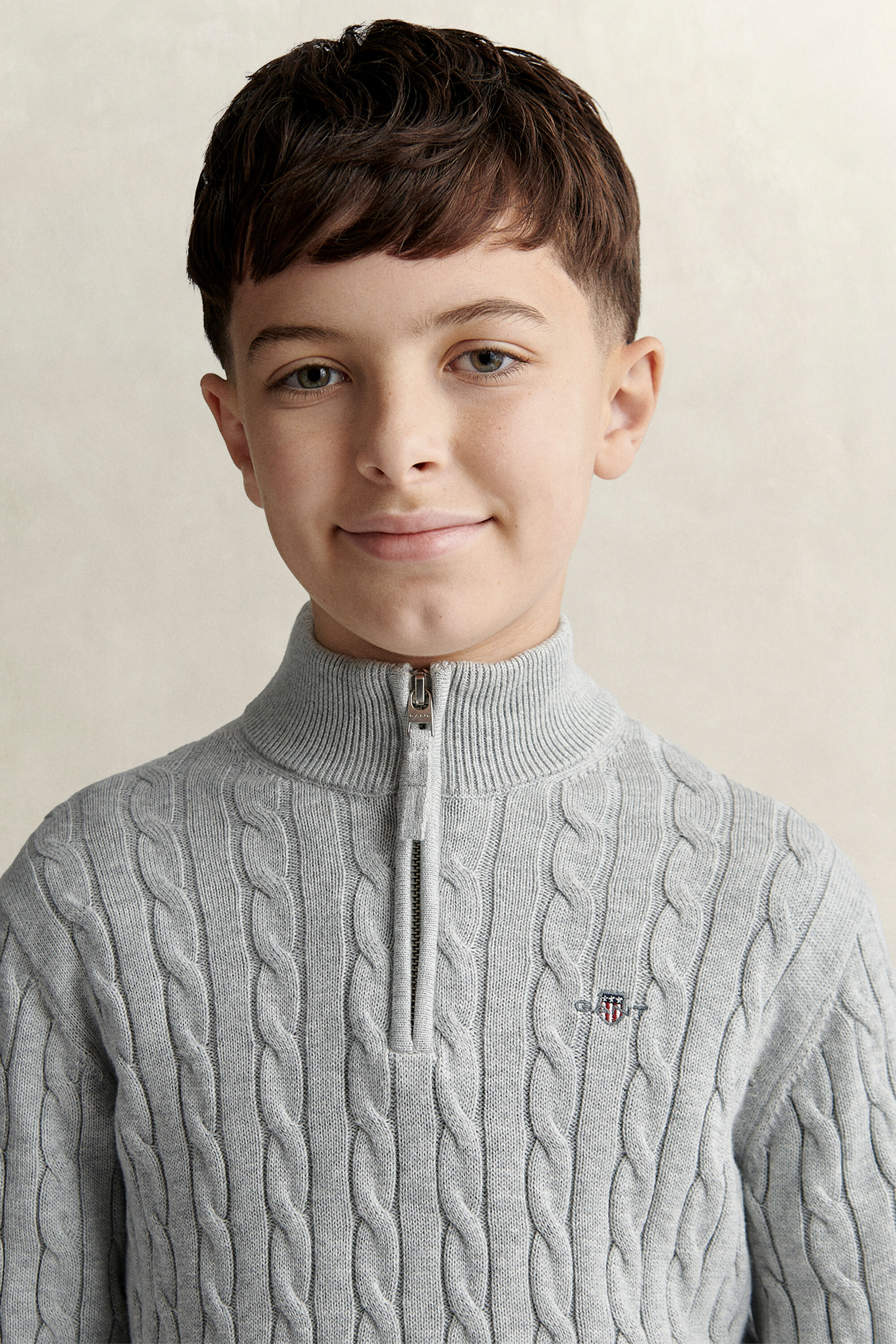 Teen Boys Shield Half Zip Sweater