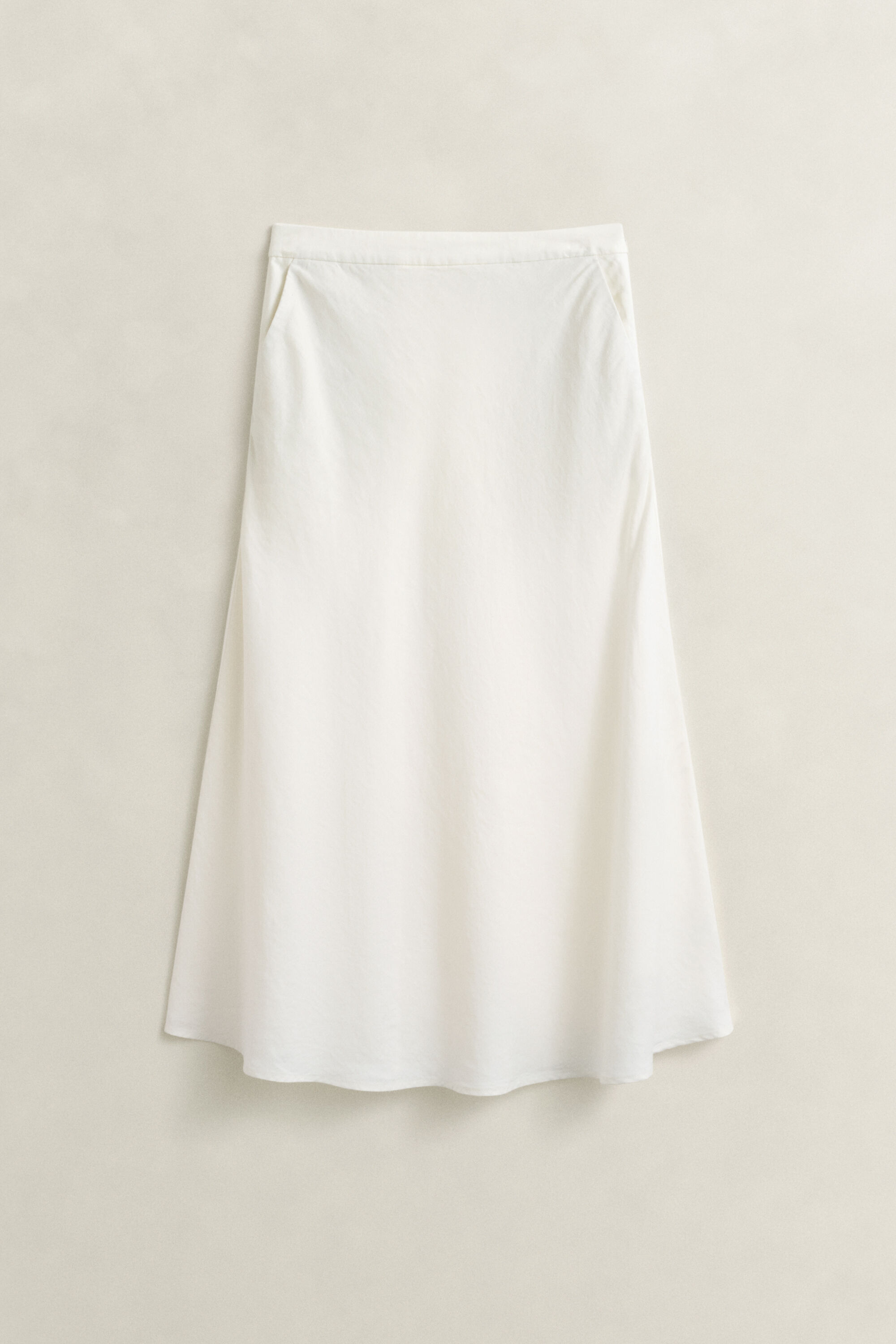 Flared Linen Blend Skirt