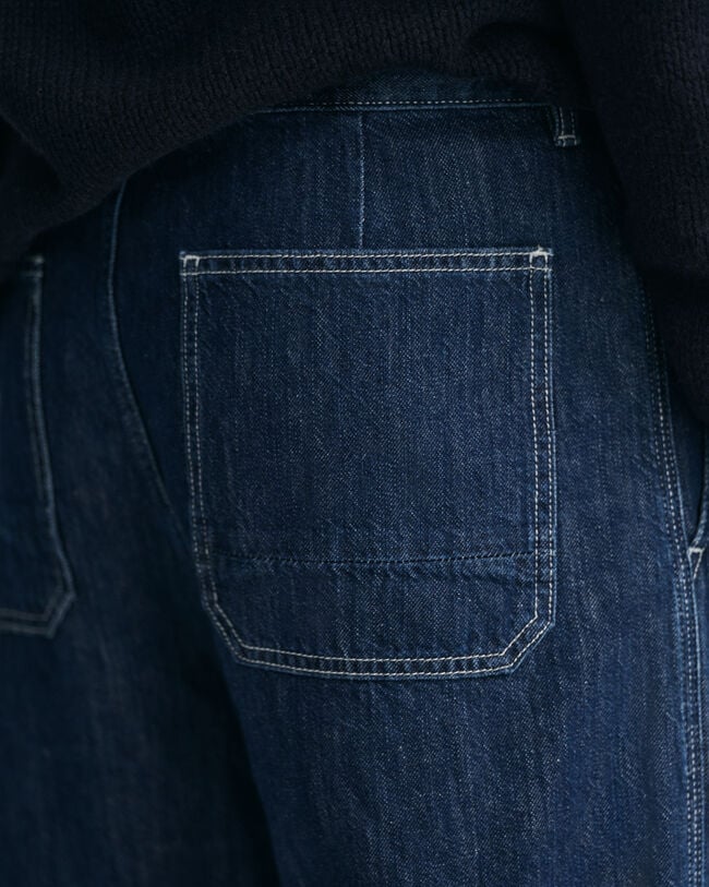 Relaxed Fit Cotton Linen Jeans