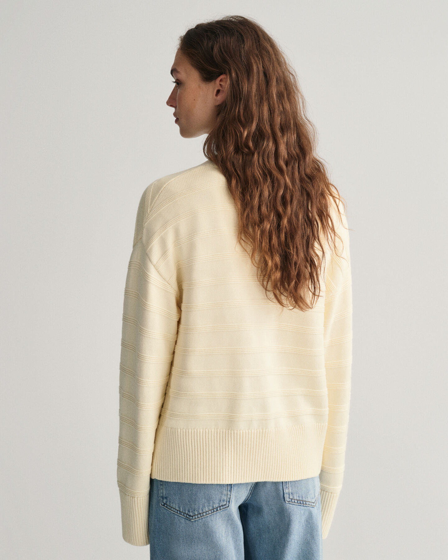 Tonal Striped Cotton Cardigan