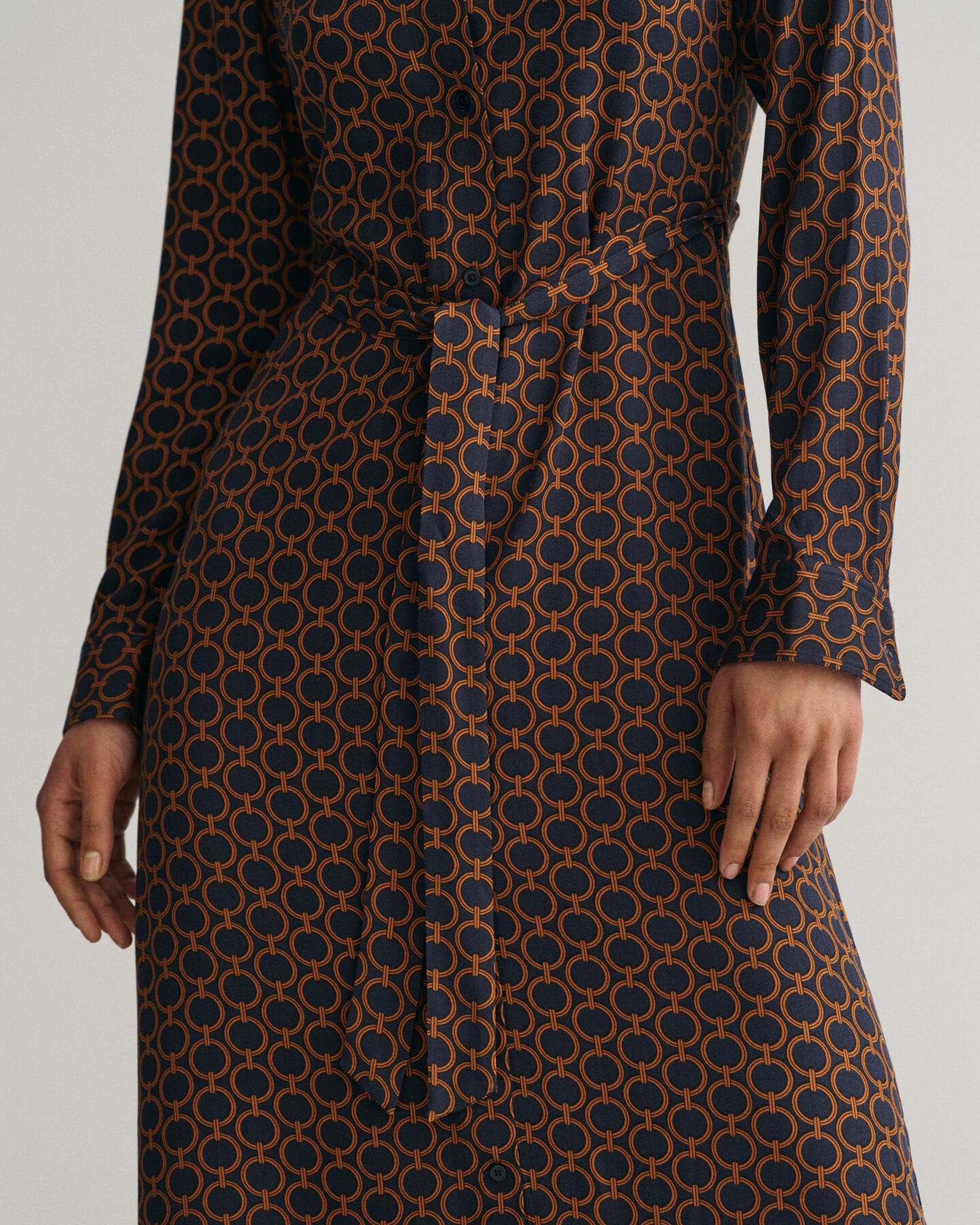 Slim Fit Geometric Shirt Dress