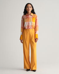 Relaxed Fit Stretch Linen Tailored Pants