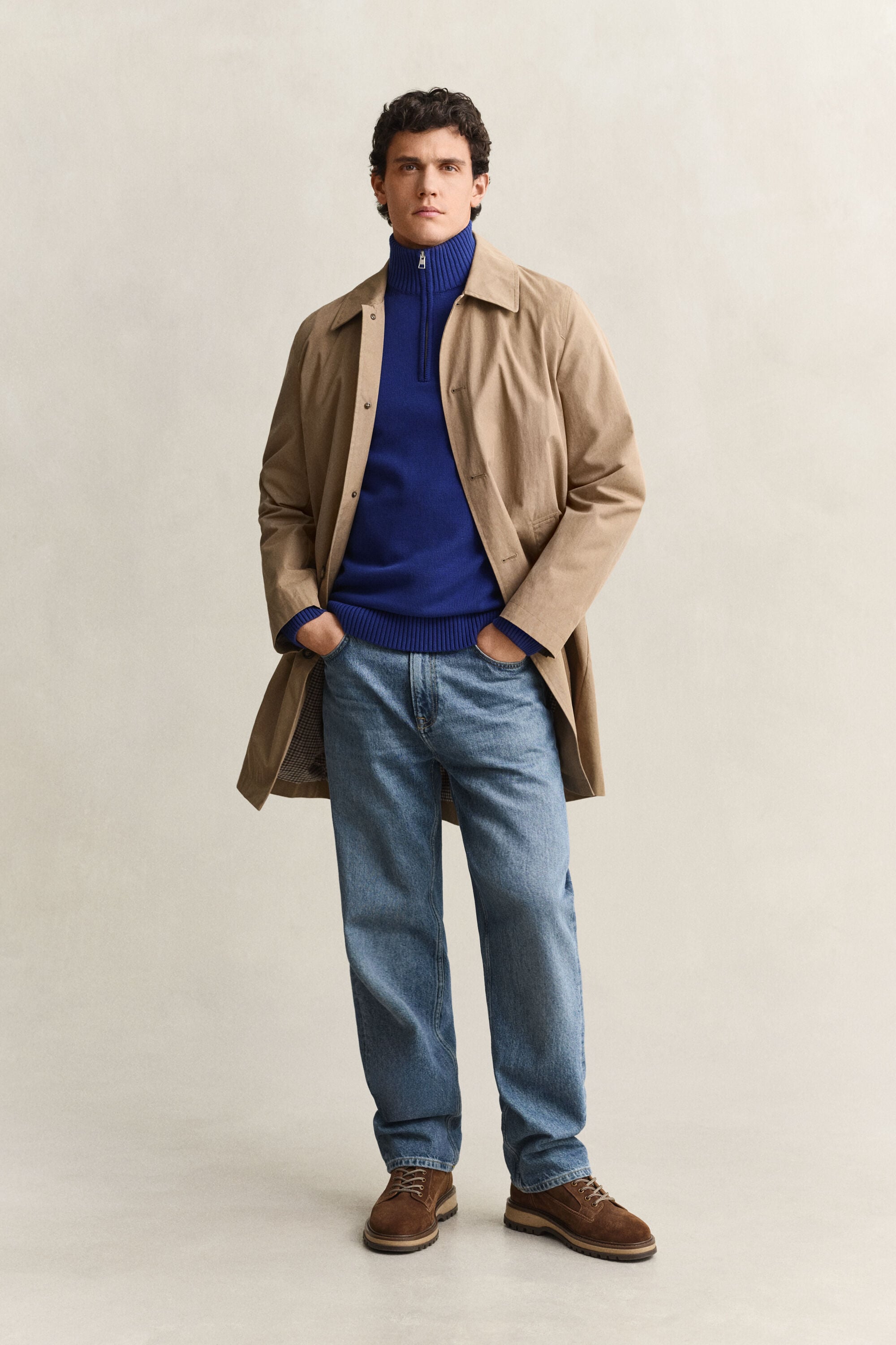 Casual Cotton Half-Zip Sweater