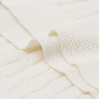 Stretch Cotton Cable Turtleneck