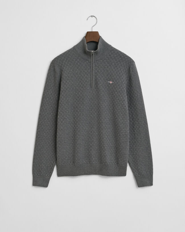 Micro Textured Half-Zip Sweater