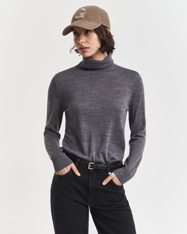 Extra Fine Merino Wool Turtleneck Sweater