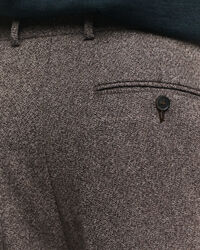 Relaxed Fit Mouliné Wool Suit Pants