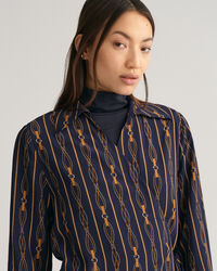 Regular Fit Rope Stripe Wrap Dress