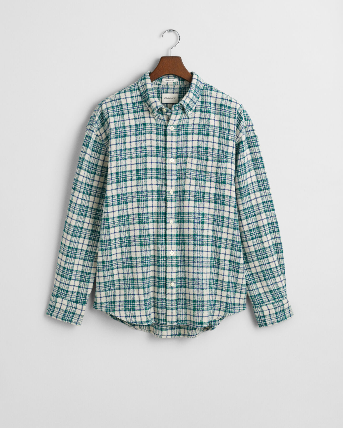 Oversized Textured Checked Shirt