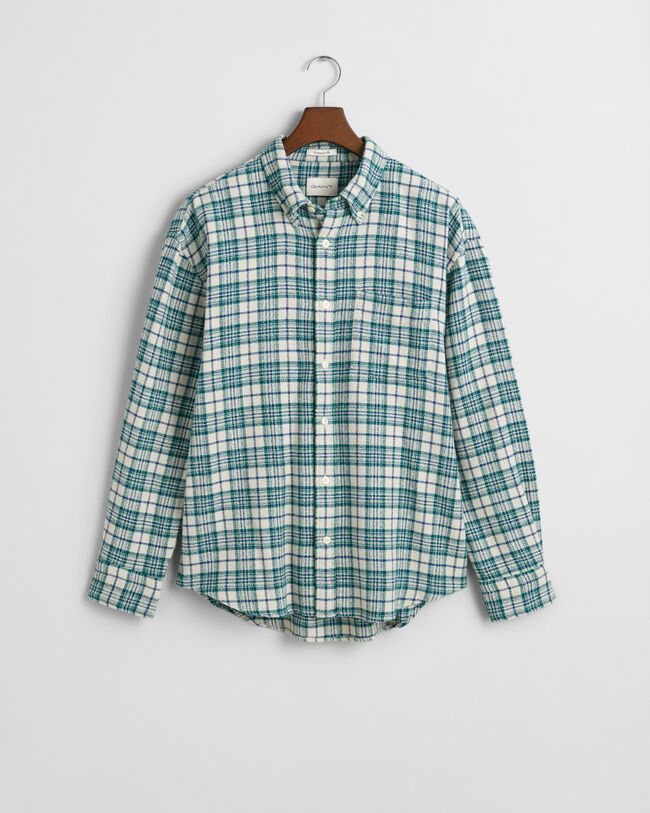 Oversized Textured Checked Shirt