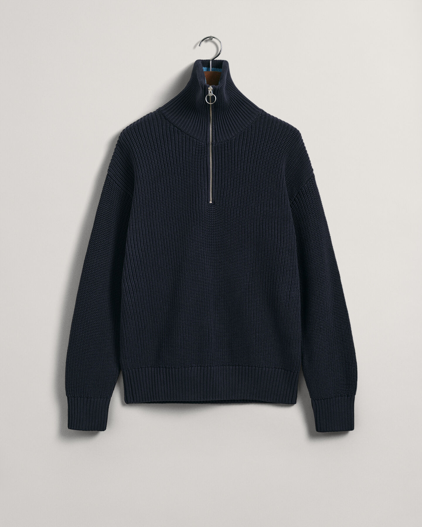 Ribbed Half-Zip Sweater