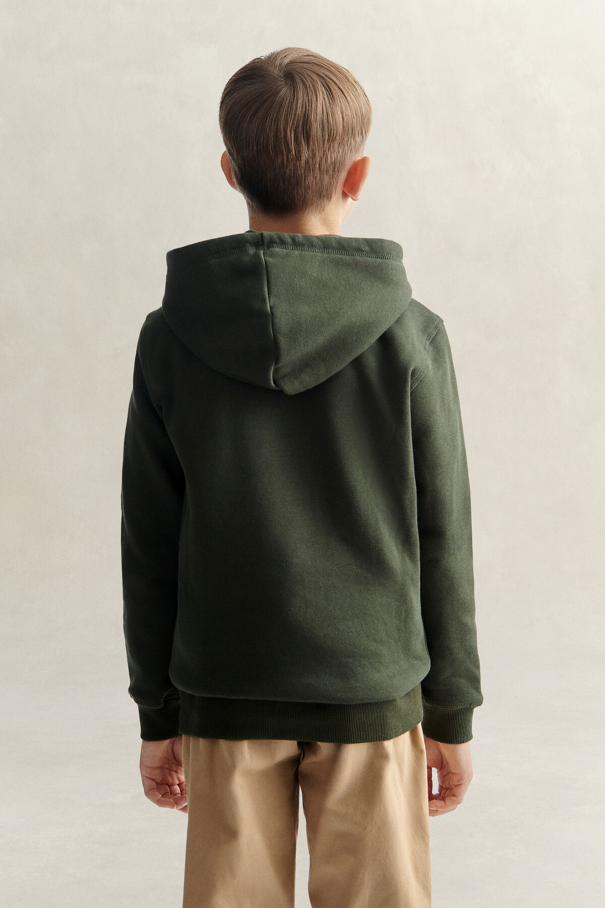 Teen Boys Collegiate Hoodie — DARK MOSS GREEN