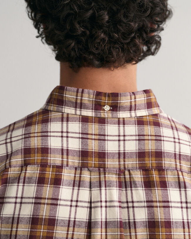 Regular Fit Checked Brushed Oxford Shirt