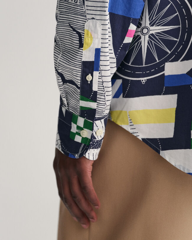 Relaxed Fit Sailing Print Shirt