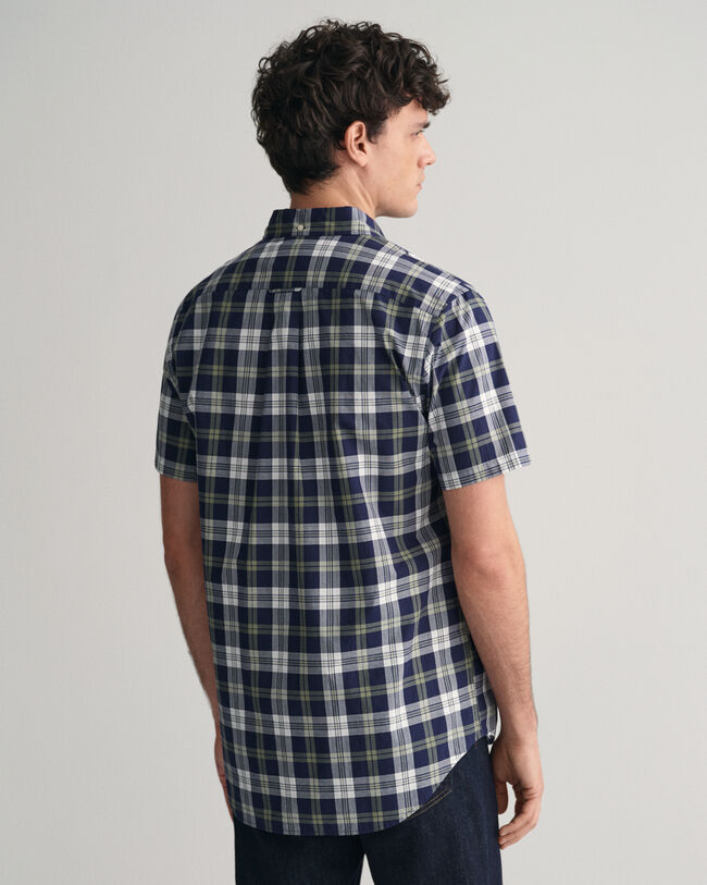 Regular Fit Checked Poplin Short Sleeve Shirt