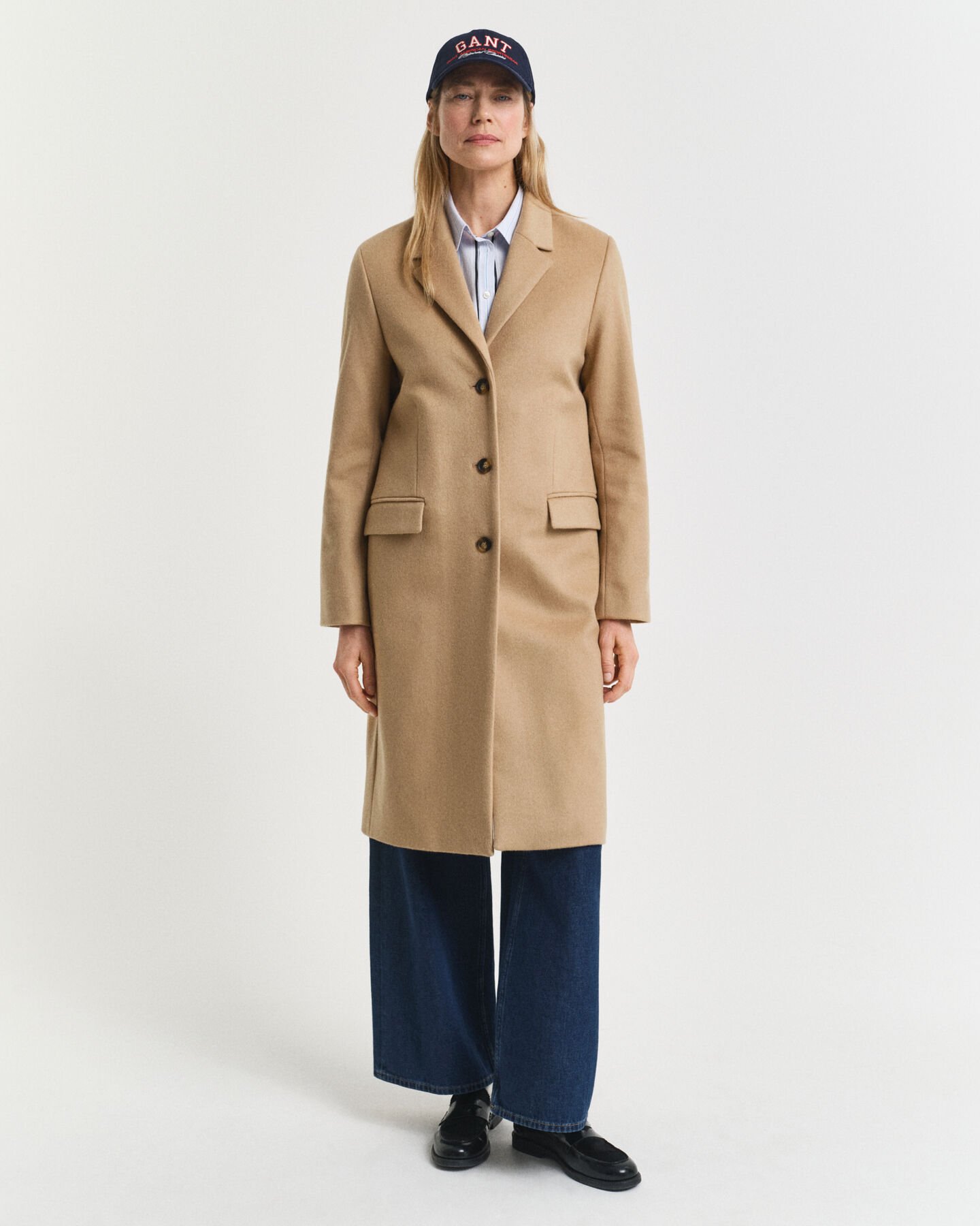 Classic Tailored Wool Blend Coat