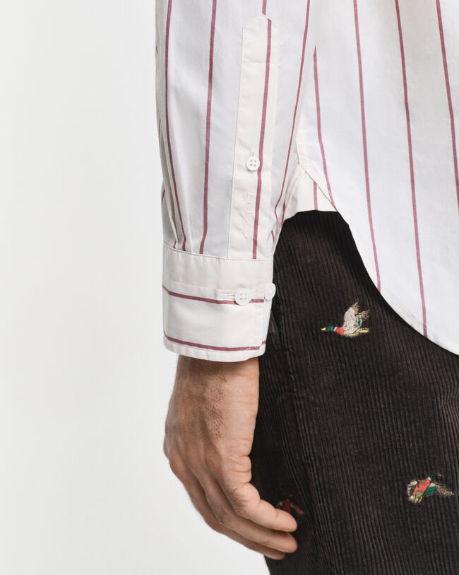 Relaxed Fit Striped Heritage Poplin Shirt