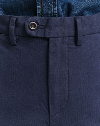 Slim Fit Cotton Herringbone Pants
