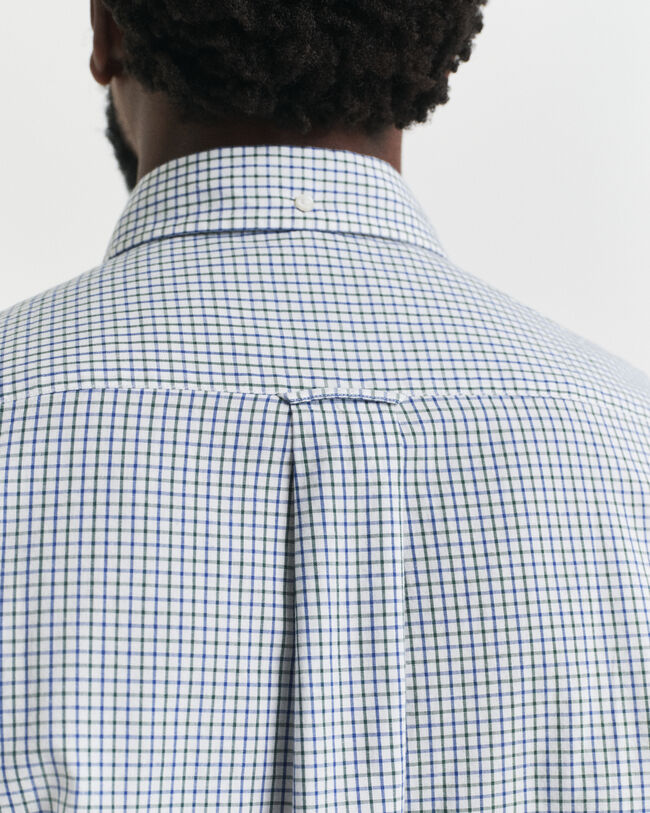 Regular Fit Micro Checked Classic Poplin Shirt