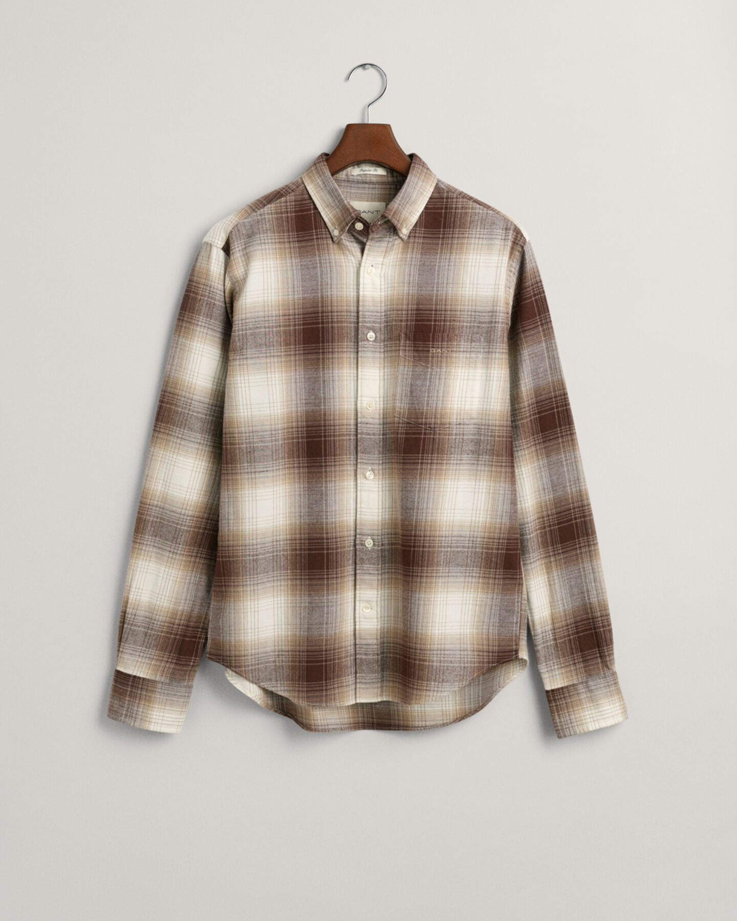 Regular Fit Shadow Check Flannel Shirt