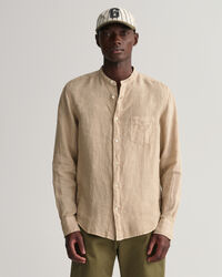 Regular Fit Garment-Dyed Linen Shirt