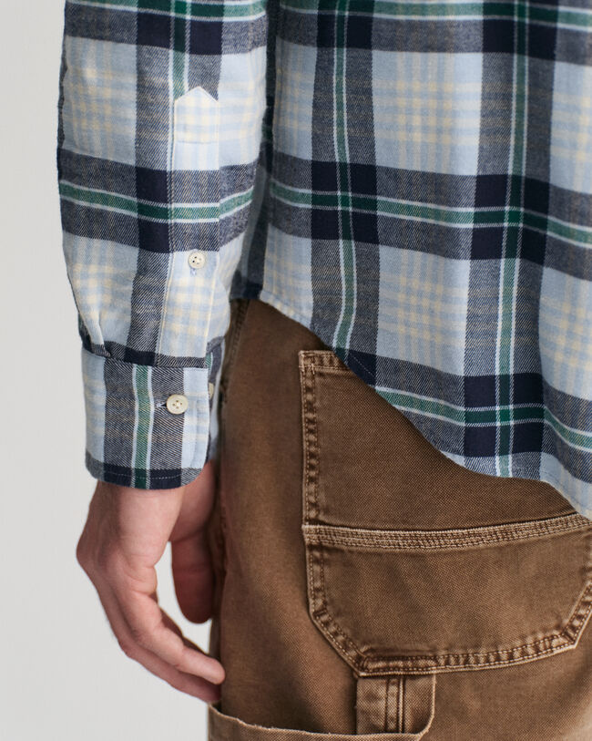 Regular Fit Plaid Flannel Shirt