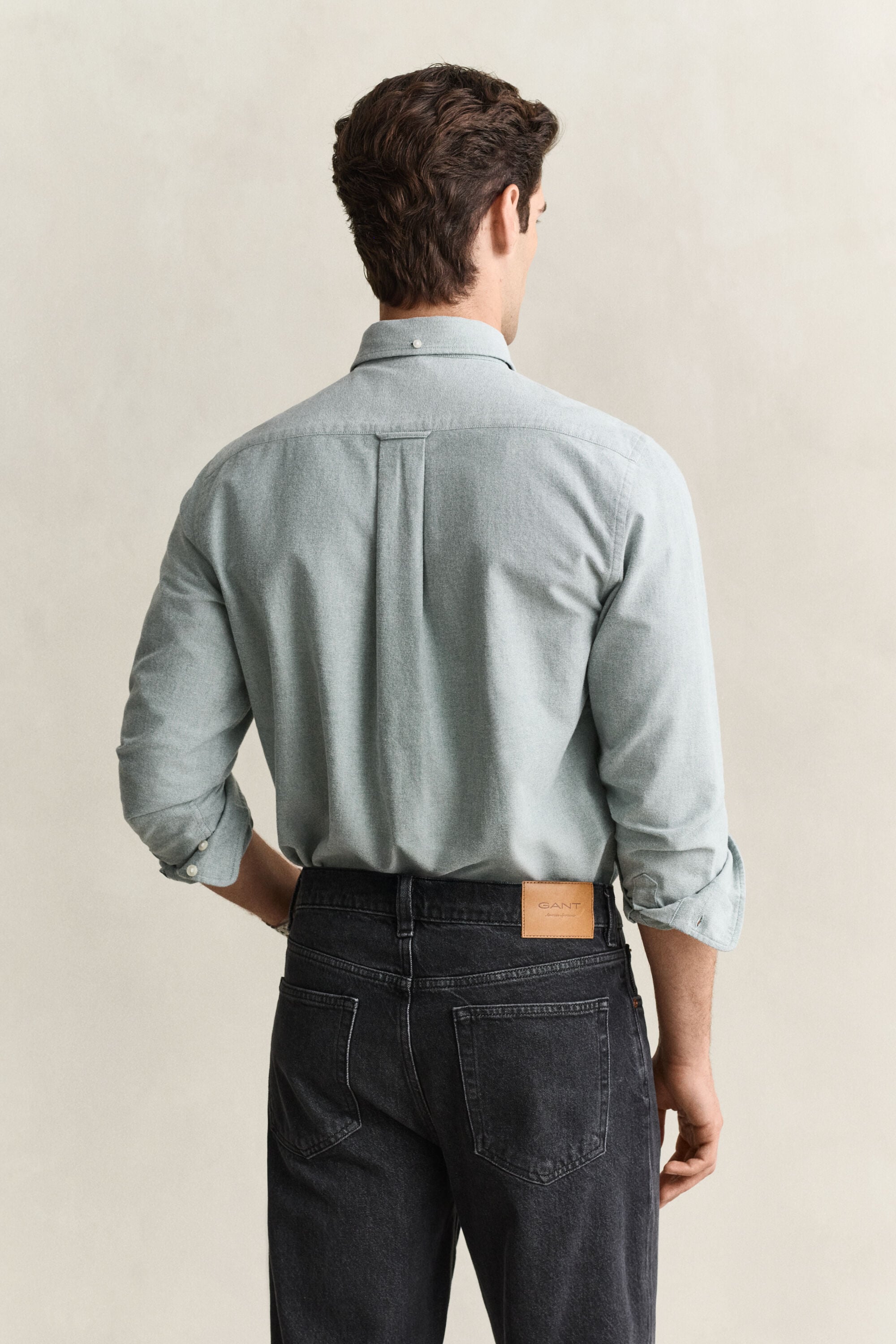 Brushed Oxford Shirt — DARK EMERALD