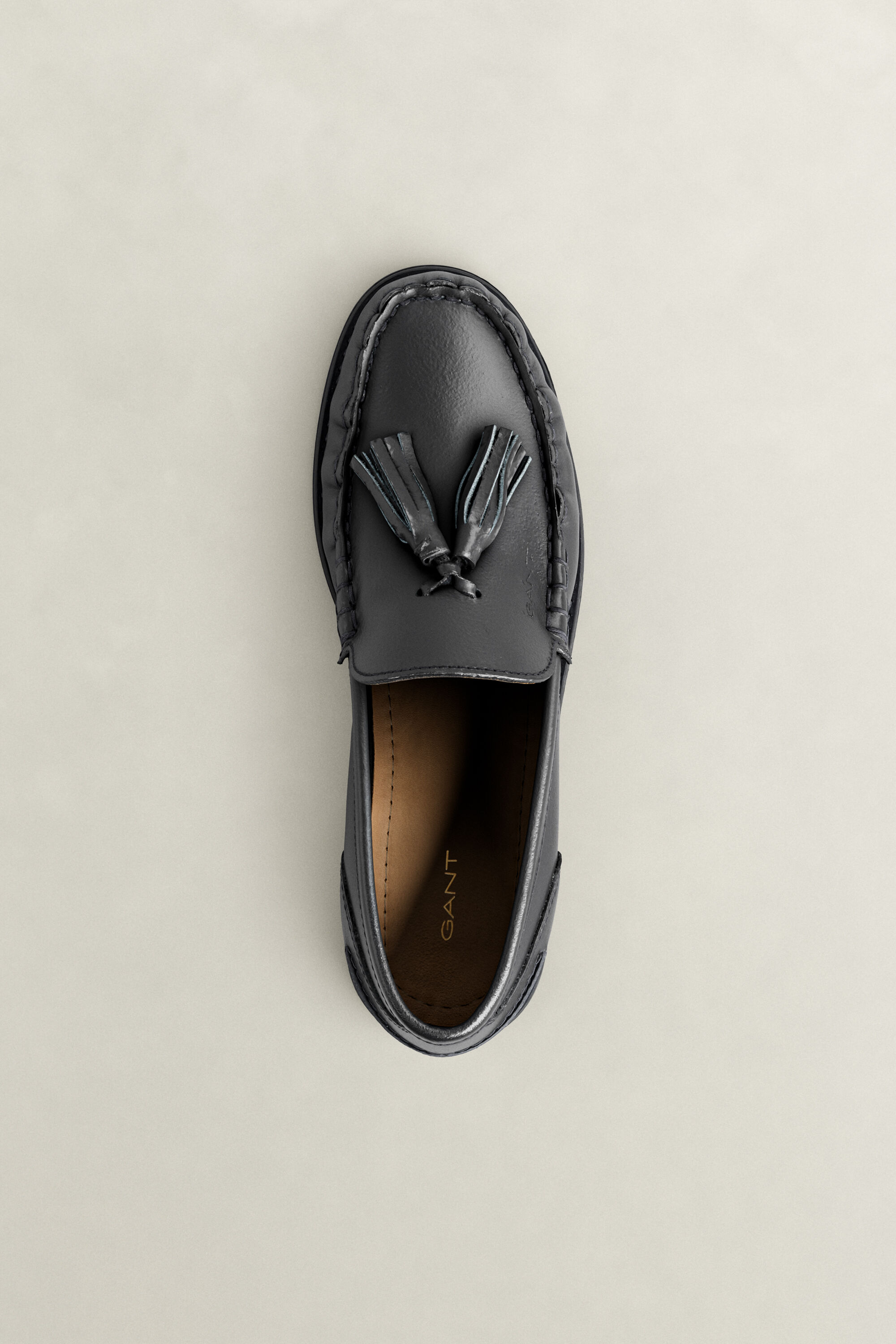 Gracelyn Leather Loafers — BLACK