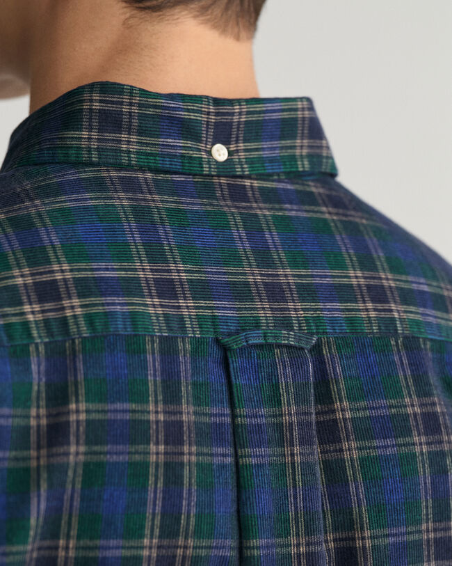 Regular Fit Checked Corduroy Shirt
