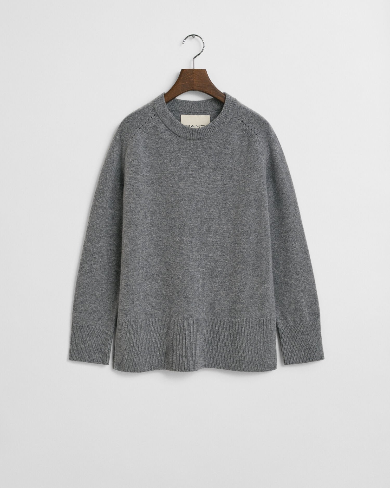 Soft Wool Cashmere Blend Crew Neck Sweater