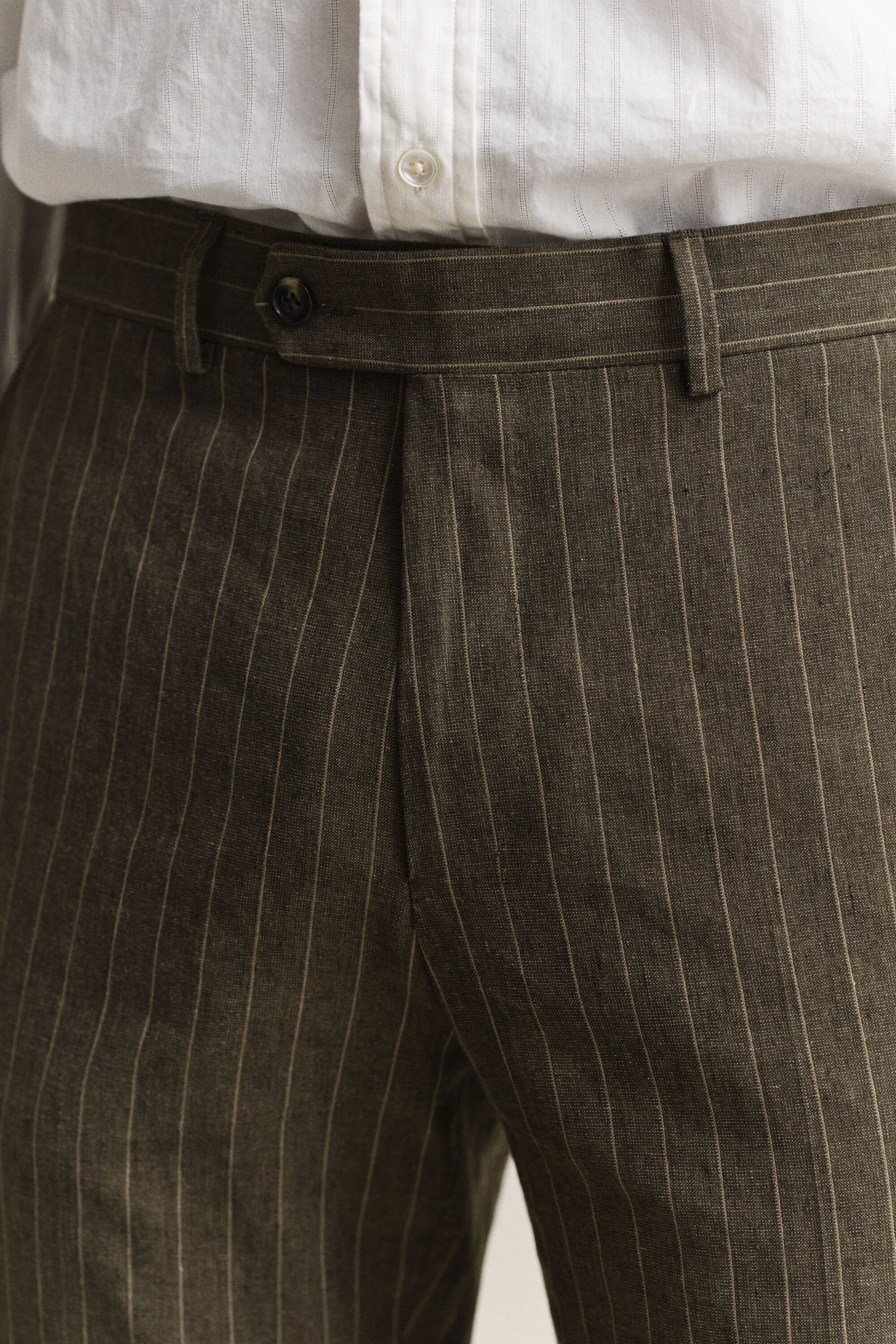 Pinstriped Suit Pants