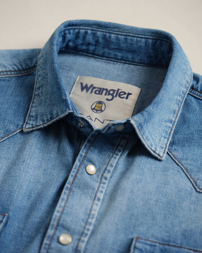 GANT x Wrangler Relaxed Fit Denim Western Shirt