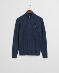 Cotton Cable Knit Half-Zip Sweater