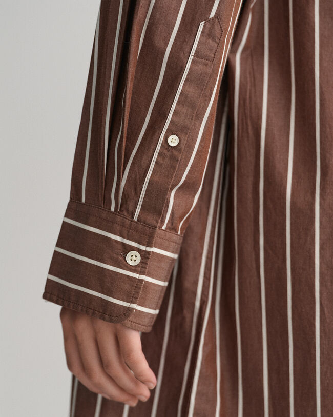 Oversized Striped Shirt Dress