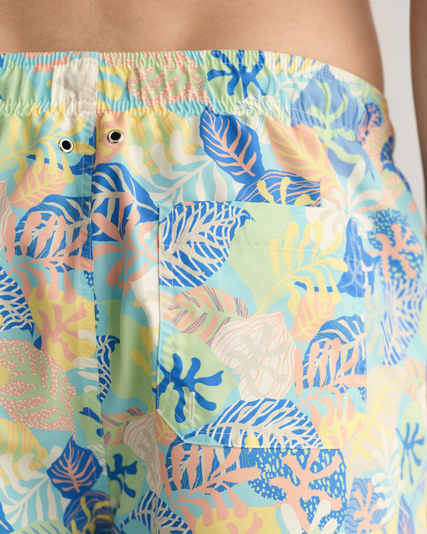 Classic Fit Tropical Print Swim Shorts