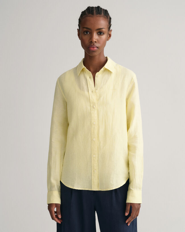 Regular Fit Linen Chambray Shirt