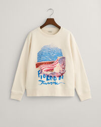 Scenery Print Crew Neck Sweatshirt