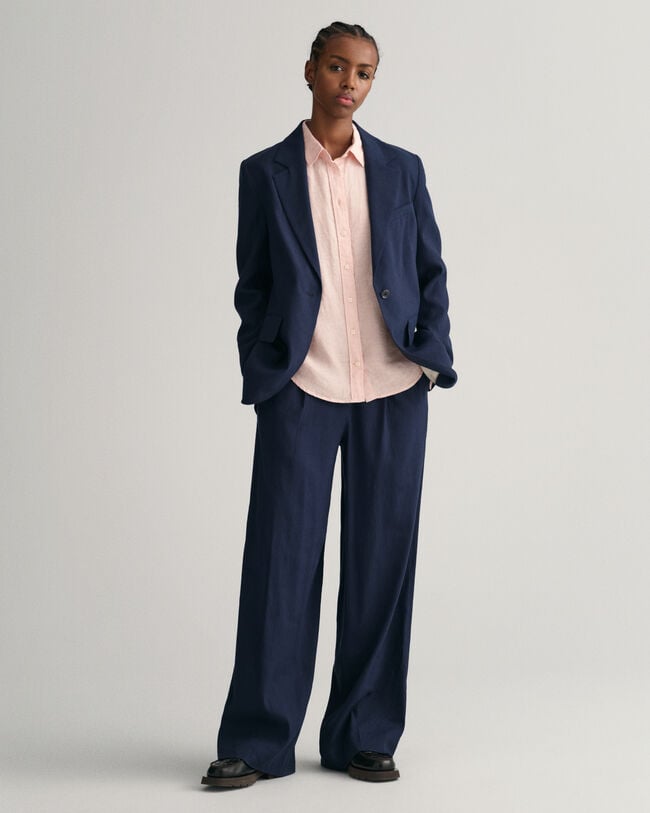 Regular Fit Linen Chambray Shirt