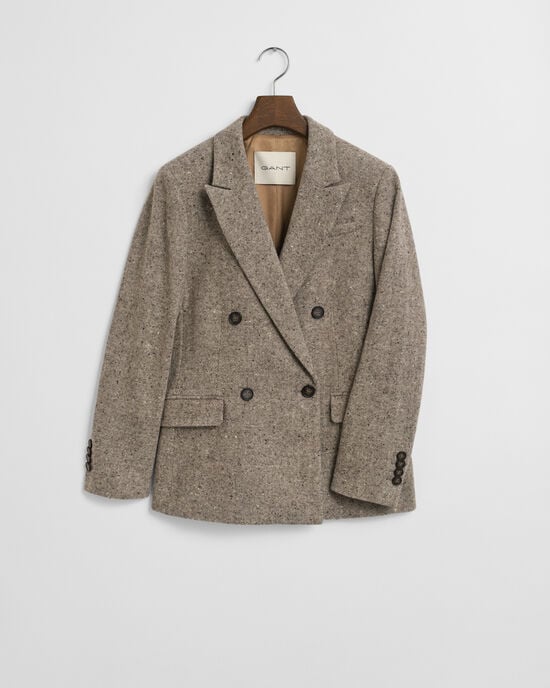 Regular Fit Textured Wool Blazer