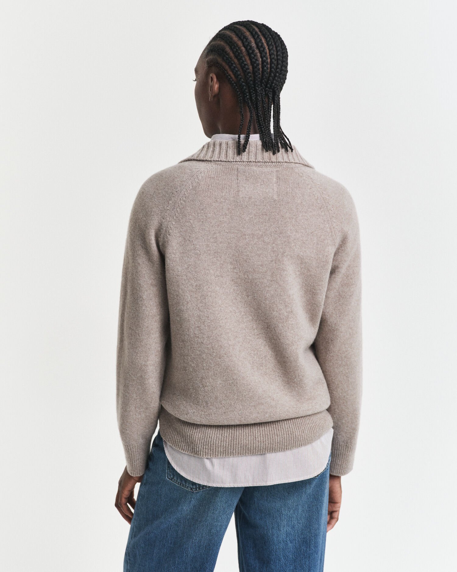 Knitted Wool Cashmere Blend Rugger