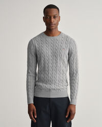 Cotton Cable Crew Neck Sweater